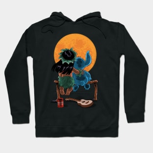 Alien and Girl Gazing at the Moon Hoodie